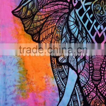 Elephant Printed Wholesale Indian Tapestry Wall Hanging Hippie Tapestries Boho Cotton Bedspread Queen Picnic Throw Blaket photo-3