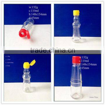 two types glass sesameseed oil bottles with good price 110ml