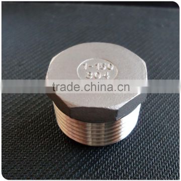 304 SS 1" MPT Plug Hexagonal ----Hollow