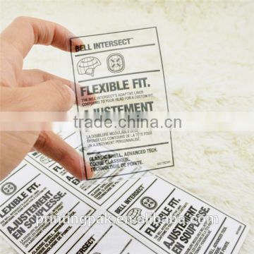 transparent custom packaging label stickers