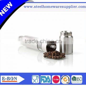 High Quality Stainless Steel Salt and Pepper Mill With Manual Button photo-2