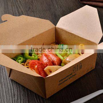 Recyclable Green Fresh Kraft Paper Food Box,fast Food Packaging Box
