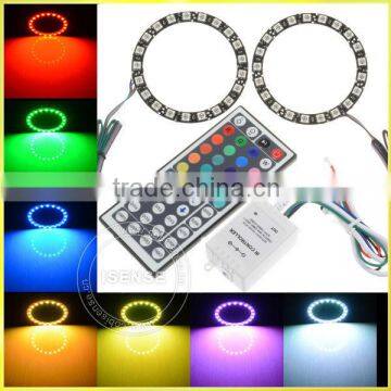 2pcs LED RGB smd5050 LED Angel Eye Headlight 12V Car Part LED RGB Halo