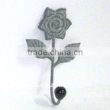 100830F Flower Design Wall Deco Coat Hook photo-1