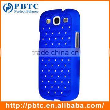 Set Screen Protector Stylus And Case For Samsung Galaxy S3 I9300 , Dark Blue Hard Plastic Rhinestone Case
