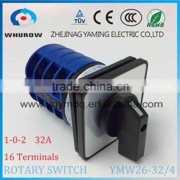 Yaming Cam switch YMW26-32/4 High quality changeover rotary switch 32A 690V 3 positons 4 stages 16 terminals sliver contact
