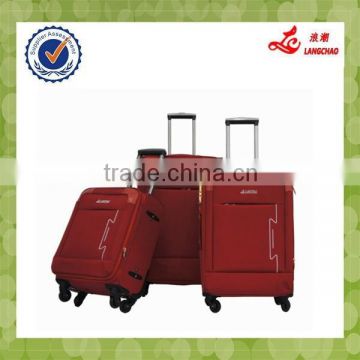 19"23"26"29" Inch 4 Pcs Red Fabric Four Wheels Traveling Airport Brand Luggage