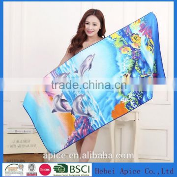 80%polyester with 20% polyamide thickness high quality printed terry towelling fabric