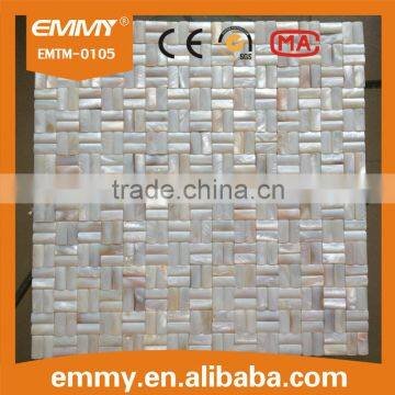 convex square freshwater river shell mosaic 3D wall tiles