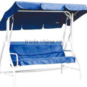 Steel 3 person canopy swing