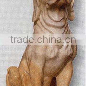 Stone Dog Statues White Marble Stone Hand Carved Sculpture