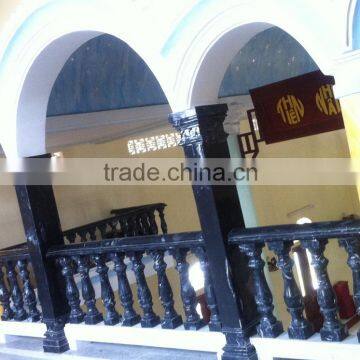 Black Marble Staircase Railing Designs Hand Carved Stone Sculpture From Vietnam photo-4