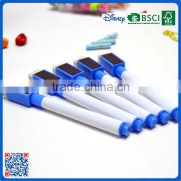 Wholesale promotional plastic whiteboard marker pen with white brush and maganet