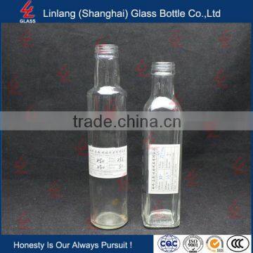 Import Spain Cooking Oil Bottle With Crown Cap Transparent Dorica or Marasca 200ml,250ml,500ml,750ml Glass Olive Oil Bottle photo-3