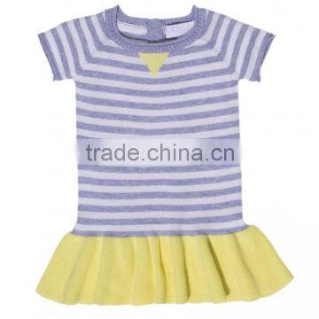 China Wholesale Baby Toddler Cothing New Style Beautiful Baby Stripe Outfit Little Baby Dress