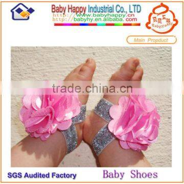 wholesale shiny rosette beautiful baby barefoot