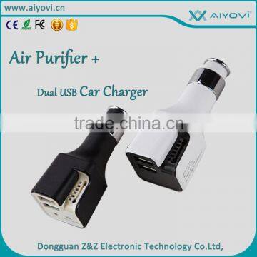 12v Portable Dual Usb Car Charger with Air Purifier Most Selling Products in 2015