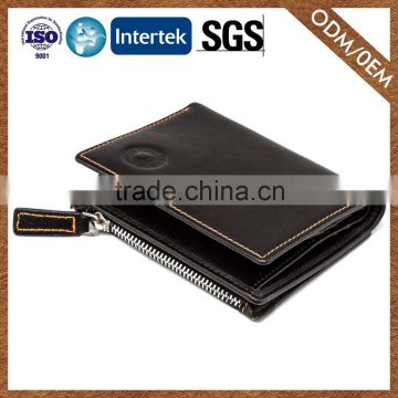 Factory Wholesale Top Sale Oem Production men genuine pu leather wallet for man