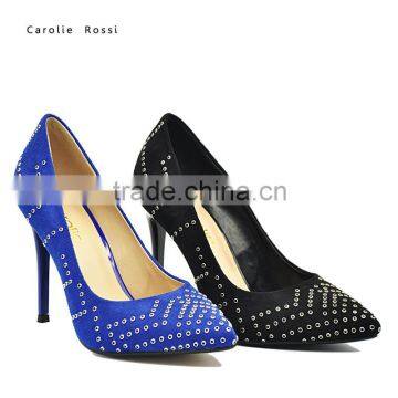 europe brands genuine leather bridal rivet shoes for wedding