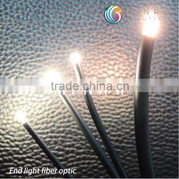 New product 2015 6 mm solid plastic end glow fibre optic cable for decorative light