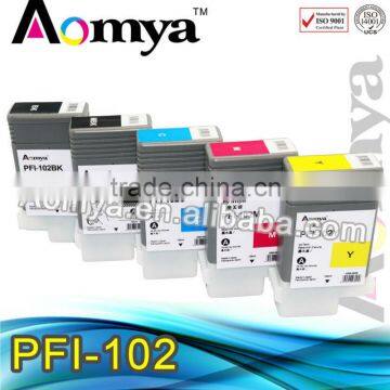 Aomya PFI 102,104 ink cartridge wide format cartridge For Canon IPF 510/iPF610/iPF710/iPF605/iPF720/iPF500/iPF700 made in china