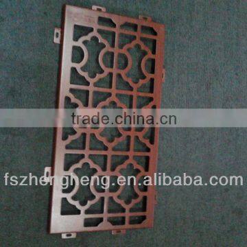 PE Carved Solid Aluminum Sheet Wall Panel