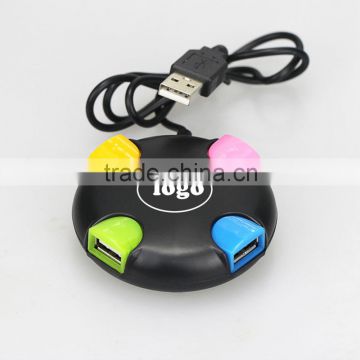 Funny round-shaped 4-port usb 2.0 hub