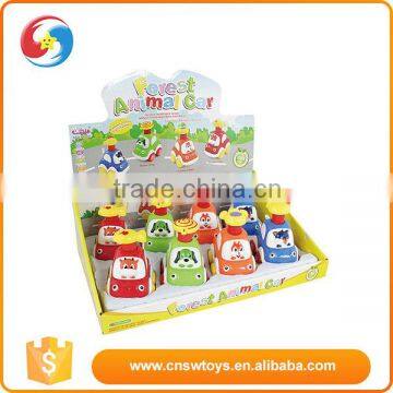 Promotional customized plastic mini car baby toys pull line press power car