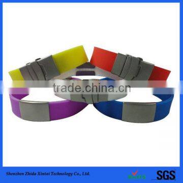 china alibaba silicon bracelet with stainless steel jewelry