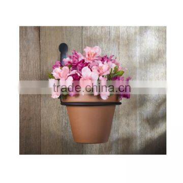 Painted metal wall flower pot holder