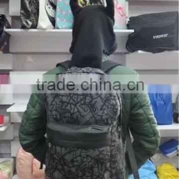 600D printing pattern backpack