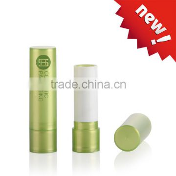 Custom green round lip balm containers