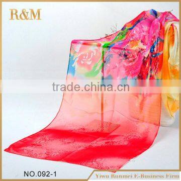 Best Selling Custom Design Large Square Silk Scarf Wholesale photo-2