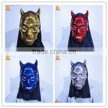 halloween party black head anime pvc mask horror animal full face mask for adult