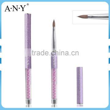ANY 2016 New Arrival Pure Kolinsky Hair Beauty Pearl Inside Nail Acrylic Art Brush Pure Color Hot Sale
