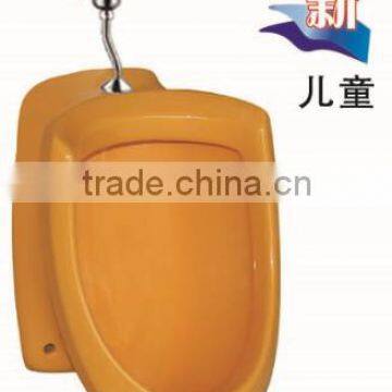 2016 New Design Mini Size for Children Yellow Color Ceramic Urinal