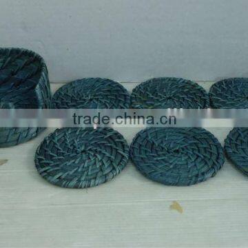 Round bamboo/rattan coasters