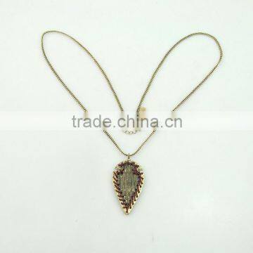 Wholesale Anti Gold Color Jewellery Meaningful Leaf Pendant Necklace photo-3