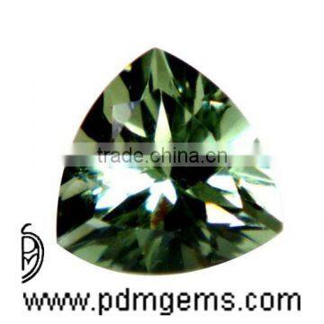 Natural Green Amethyst Trillion Gemstone