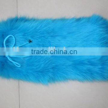 Deluxe Style Pretty Ladies Fox Fur Leg Warmes High Knee Fur Socks Fur Boots Warmers