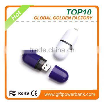 Plastic pill shape 4.0 usb flash driver with logo free