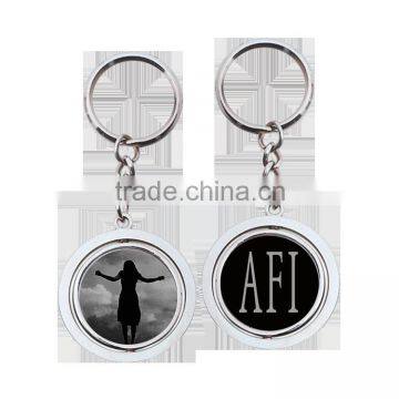 New arrival fashion design customized graphics keychain fashion bling keychains