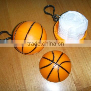 PE Rain Poncho with ball, Basketball poncho, promotional poncho