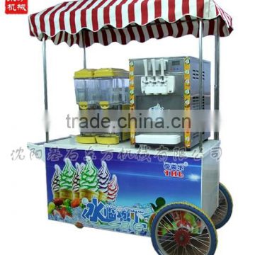 Soft ice cream display cart