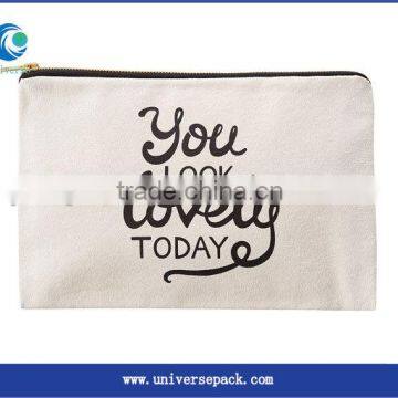 Eco canvas zipper bags wholesale