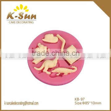 K-sun silicone fondant mold Australia Kangaroo Koala Crocodile fondant cake decorating mold reposteria