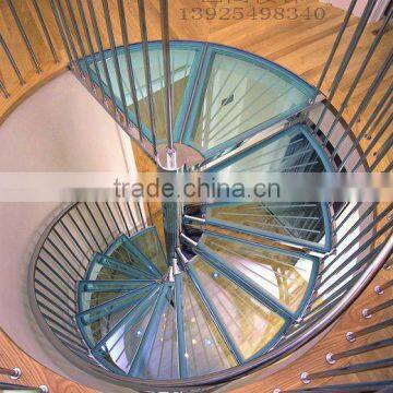 Spiral glass stairs China