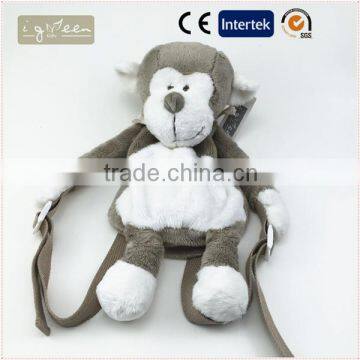 2016 new design children backpack Soft monkey backpack