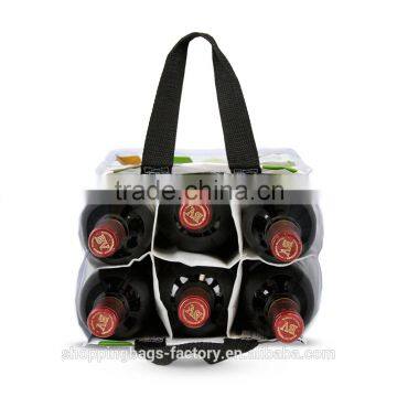 Foldable Non Woven Polypropylene CMYK Laminated Wine Bottle Bag,6 Bottle Wine Bag photo-4