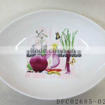 2016 new design Ceramic boat shape dessert plate